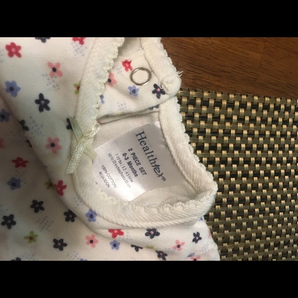 Girls Long Sleeve Floral Onesie - Picture 3 of 4